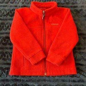 Columbia boy’s 2T red fleece zip jacket